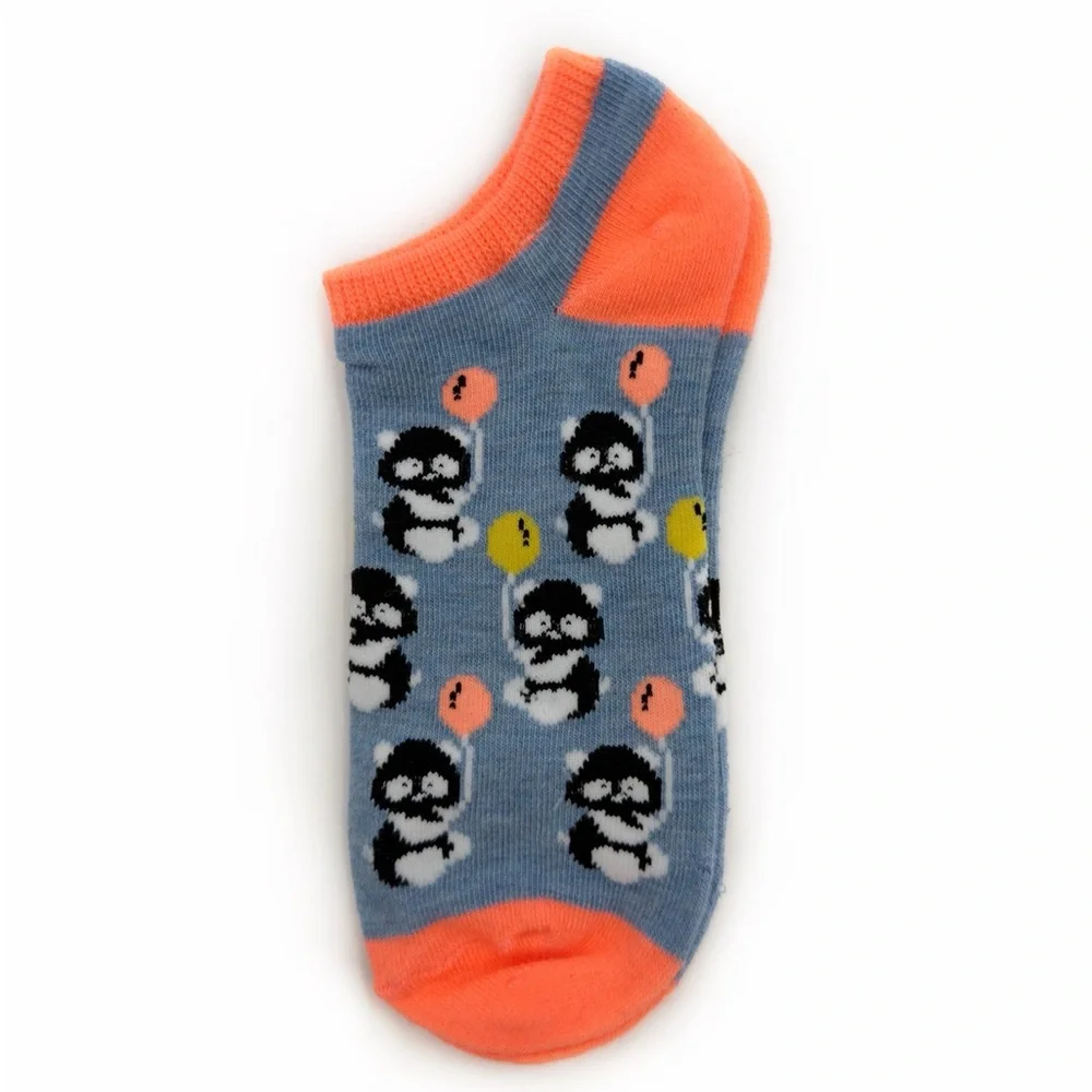 Panda Bear Balloon No Show Socks Neon Womens Fun Gift